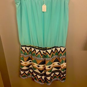 Romper with Aztec bottom